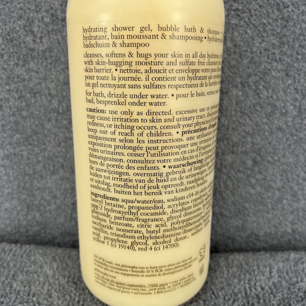 Philosophy Vanilla Birthday Cake Shampoo Shower Gel Bubble Bath Jumbo 32 Fl Oz - Picture 10 of 11